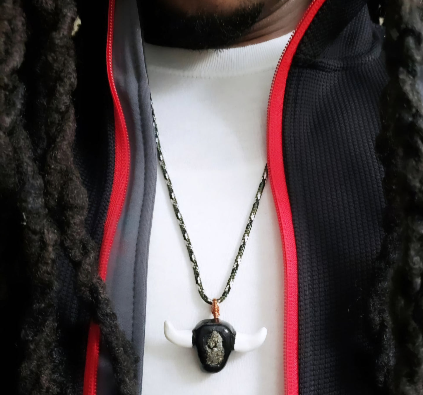 Pendentif Taureau en Pyrite