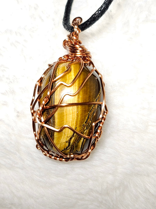 Tiger eye Copper Necklace