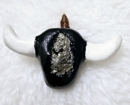 Pendentif Taureau en Pyrite