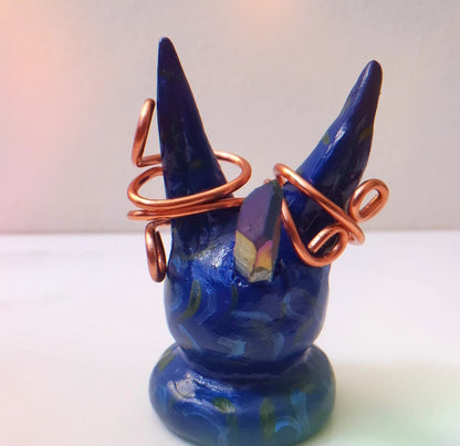 Titanium Rainbow Rabbit Ring Holder