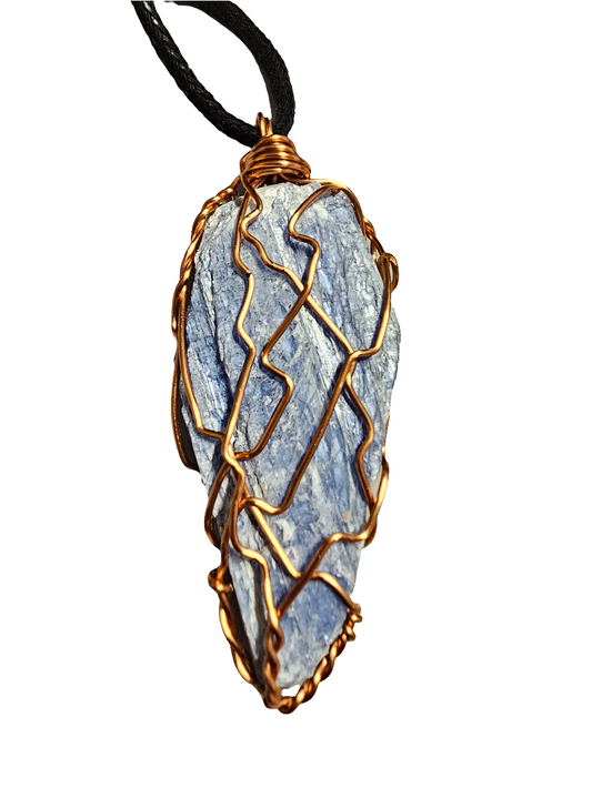 Raw Blue Kyanite Pendant