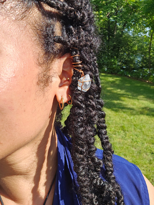 Blue Calcite hair accessory